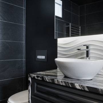 Contemporary Black Bathroom