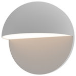 Sonneman - Mezza Cupola 8" LED Sconce, Textured Gray - A cast aluminum half dome on a circular disc integrates harmonious geometry across volume and plane, directing light downward.