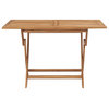 vidaXL Outdoor Dining Table Folding Patio Table Garden Furniture Solid Teak Wood