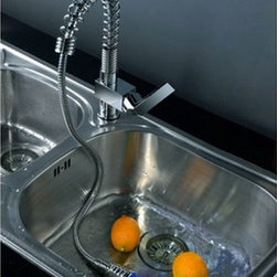 Pull Down Kitchen Sink Faucet with Color Changing LED - Kitchen Faucets