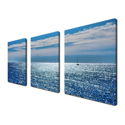 Ready2HangArt - Ready2hangart Chris Doherty 'Oceans' 3-piece Canvas Wall Art - Prints And Posters
