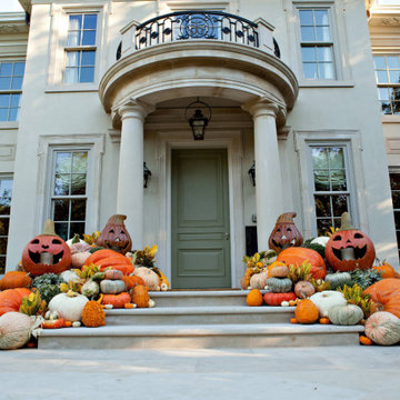 Traditional Front Entry with Fall Decor