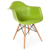*Set of 4* Mid Century Retro DAW Style Dowel Dining Lounge Arm Chair, Green