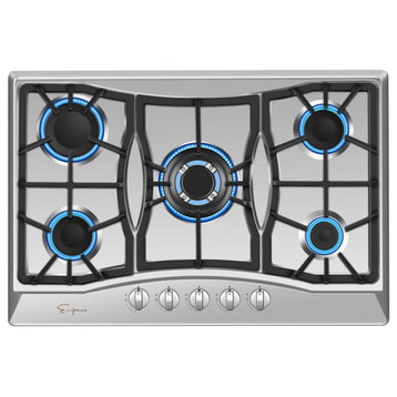 Empava 30" Gas Stove Cooktop with 5 Italy Sabaf Sealed Burner Stainless Steel