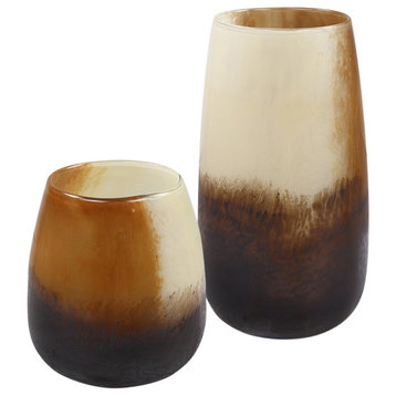 Uttermost Desert Wind Glass Vases, Set of 2