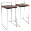 Lumisource Fuji Barstool, Set of 2, Brown