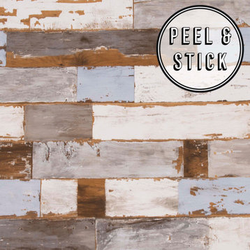 Transform Distressed Wood Peel and Stick Wallpaper