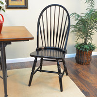 Windsor Dining Chair, Antique Black