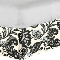 Custom Black and White Graphic Print Bedskirt - Bedskirts