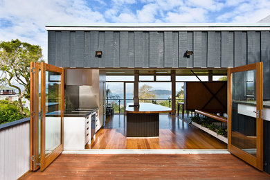 Photo of a beach style kitchen in Wellington.