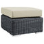 Canvas Antique Beige Summon 9 Piece Outdoor Patio Sunbrella Sectional Set