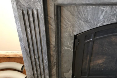 Quartzite Fireplace with Fluting