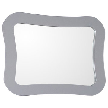Arlo Rounded Rectangle Mirror, Light Gray