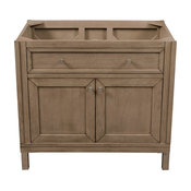 Chicago 36" Vanity, White Washed Walnut, Without Top