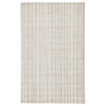 Jaipur Living Kelle Handmade Stripe Gray/White Area Rug, 8'x10'