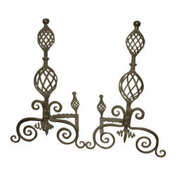 ACC-017 Custom Iron Fireplace Andirons - Home Decor