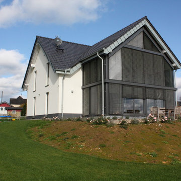 Die Gartenseite, verglaster Anbau