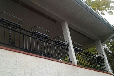 planter boxes and railings