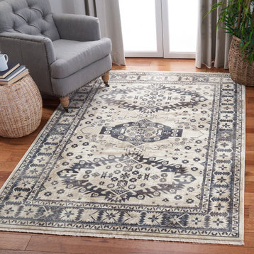 Safavieh Herat Hrt356A Traditional Rug, Ivory and Gray, 9'0"x12'0"