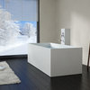 Badeloft Modern, Body Forming, Stone Resin, Freestanding Bathtub, Matte White