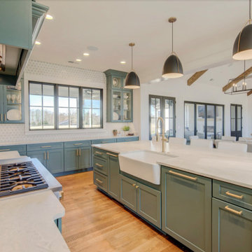 Sage green kitchen