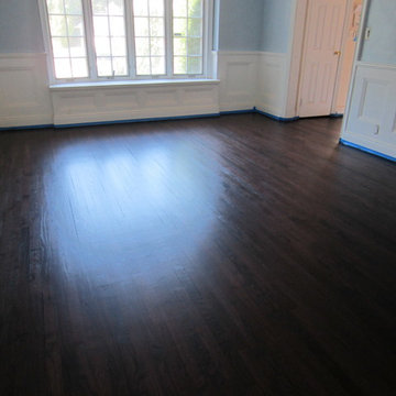 Manhasset Munsey Park home - Red Mahogany stain and Bona Traffic HD Satin!