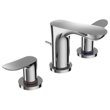 TOTO GO 5” Deck Mount Polished Chrome Two-Handle Widespread Bathroom Sink