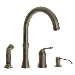 710 4 Hole Kitchen Faucet Transitional Faucets By Mr Sir Faucet 710 4 Hole Kitchen Brushed Nickel