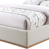 Monaco Boucle Fabric Upholstered Bed, Cream, King