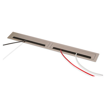 MAX8/C - Dual Door Aluminum Brush Grommet