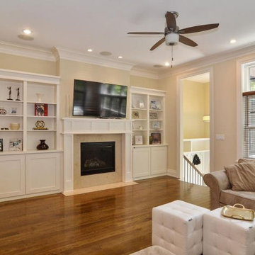 Family Room with Custom Built-Ins