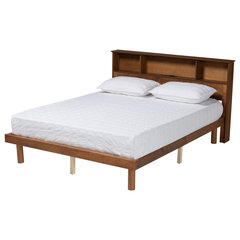 Ayla Platform Bed With Charging Station Transitional Platform