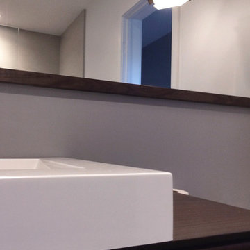 dark walnut bath details