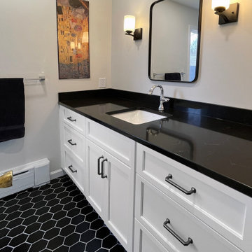 Princeton, NJ. Black & White Bathroom