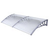 Aleko Polycarbonate Outdoor Awning Cover, 40"x80", Gray
