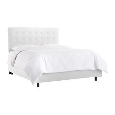 Victor King Button Bed, Premier White
