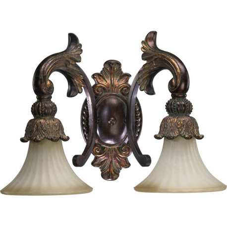 Quorum International 5230-2-88 Two Light 18.5"W Bathroom Fixture - Corsican