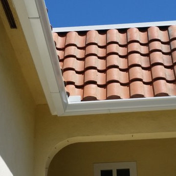 6 inch K-Style Gutters in Cerritos. Home has no Fascia Boards