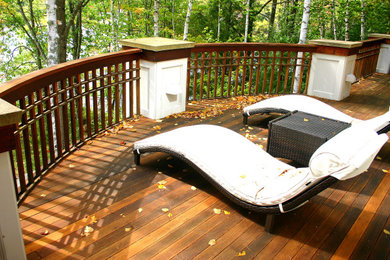Deck - huge contemporary backyard deck idea in Boston