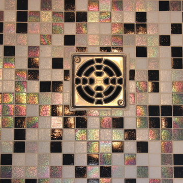 Glass Mosaic walk in shower