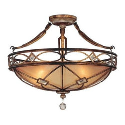 Aston Court Bronze Finish Minka Lavery Aston Court 3 Light Semi Flush Mount - Lighting