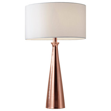 Linda Table Lamp, Brushed Copper
