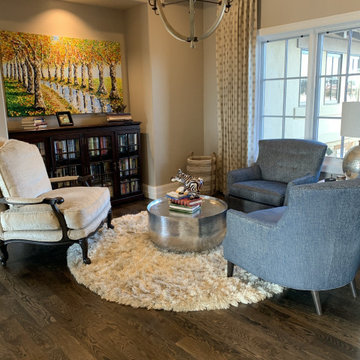 Rich brown white oak floor in CO Golf Club.
