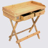 Foldable Wooden Serving Tray, Butlers Tray, Stand