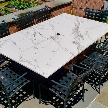 Outdoor Backyard Back Patio Set, Indestructible Dekton Table