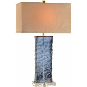 Arendell Table Lamp, Blue, Clear