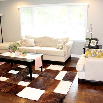 Custom Cowhide Patchwork Rug / Genuine Hair-on-Hide / Hand Stitched in Europe