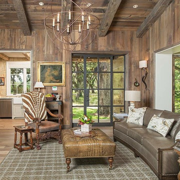 Modern Provincial Cabin Great Room