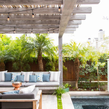 Blue & Grey Patio and Outdoor Living Area