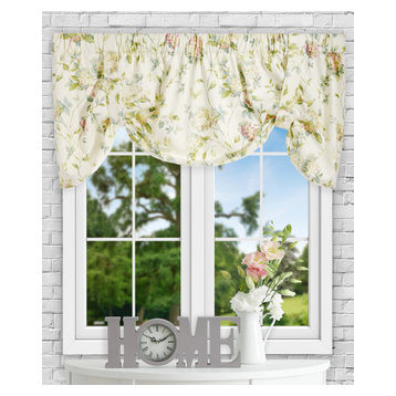 Floral Springs Allure Decor Tailored Pouf Window Valance Modern 72" x 18" NEW 